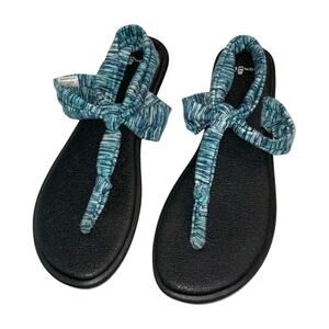 Sanuk Yoga Sling Ella Prints Flip-Flop Navy Space Dye Size 9